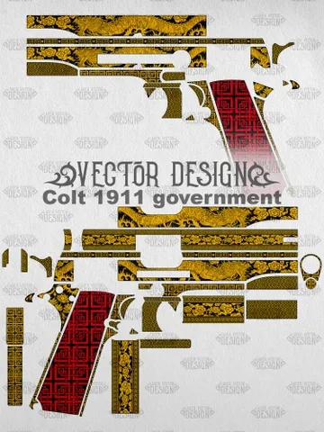 VECTOR DESIGN Colt 1911 government Dragon $130.00