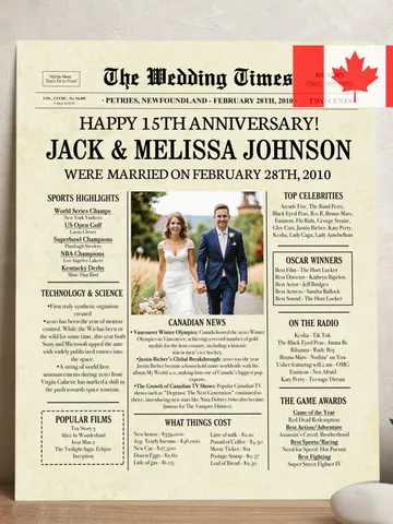 15th wedding anniversary gift for him or her, 15th anniversary gifts for couples, Crystal wedding anniversary, 15 year anniversery canada $15.00