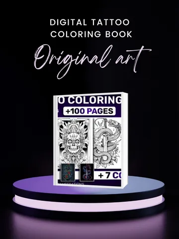 Tattoo Coloring Book for Adults - KDP $0.00