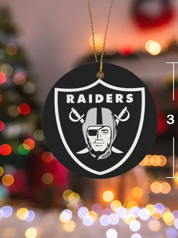 Raiders Christmas Ceramic Ornament $30.00