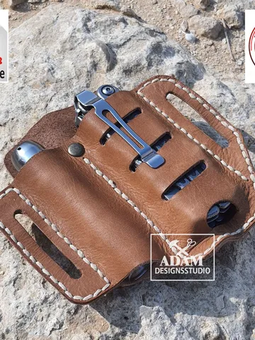 Leather man sheath,PDF Leather Multitool Belt Sheath Organizer, Leather Leatherman Wave, EDC Flashlight Holder multitool pouch PDF Fast&Easy $8.00