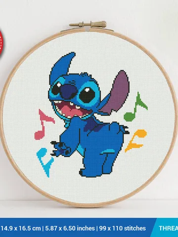 Lilo and Stitch Notes Cross stitch pattern | Embroidery Pattern | Instant Download | Embroidery Designs $4.60