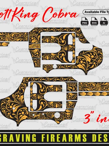 Engraving Firearms Design Colt King Cobra 3" Scroll Work $59.99