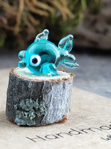 Glass figurines Glass Fish figurines Tiny fish Miniature fish Tiny glass animals Blown glass art Aquarium decor Dollhouse miniature $12.61