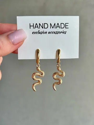 Handmade earrings ready to ship, Earrings with snakes $48.00