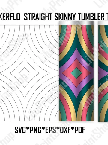 Burst tumbler Template svg for 20oz Skinny svg Burst template svg for straight Makerflo Burst Tangram tumbler cut file instant download $2.71