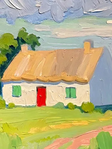 Ireland Painting Irish Farm Original Art Painting Kinsale Landscape Impasto Oil Painting Farm Small Artwork Gift by ArtProkopaloSv $180.00