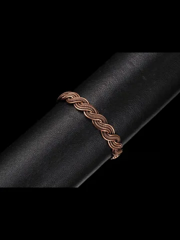 Woven copper wire bracelet Antique style handcrafted copper jewelry Unique gift