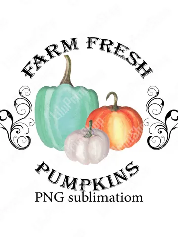 Farm Fresh pumpkins sublimation designs, Pumpkins clipart png Fall clipart, Autumn clipart png. Digital pumpkin clip art, Instant download $2.71