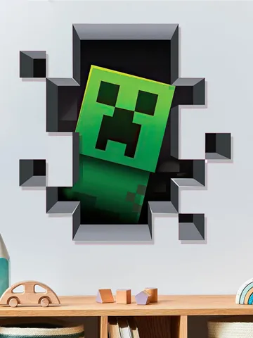 Gamer Green Block Boy Wall Decal Sticker Playroom Pixel Gift Birthday Party Backdrop Decor z3329 $32.99