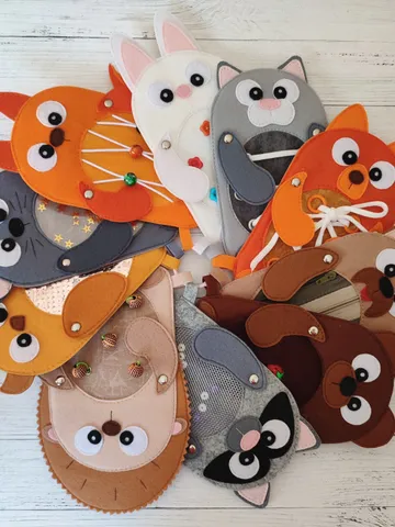 Animals pattern PDF Tutorial, Sensory toys pdf, Felt book pattern svg, Montessori book Quiet book ideas, Pdf felt sewing pattern for toddler $12.99