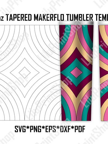 Boujee X tumbler template 20oz Skinny svg 20oz svg Burst template svg 20oz tapered Makerflo Tumbler svg Tangram tumbler svg Boujie X tumbler $2.71