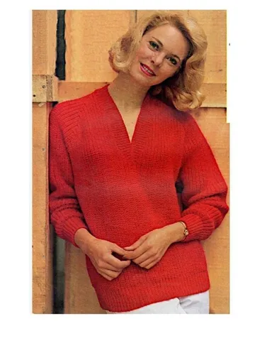 Women sweater knitting pattern, long sweater pattern, vintage pattern pdf instant download $6.68