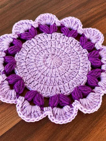 Elegant 3D Crochet Doily Pattern PDF, Vintage Floral Table Mat, Handmade Decorative Coaster, Textured Lace Placemat DIY, Instant Download $5.40