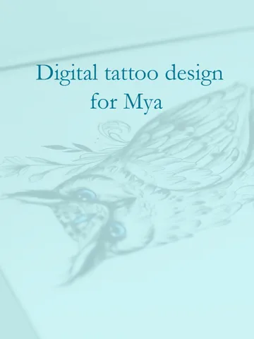 Order tattoo design with owl and dream catcher $40.00