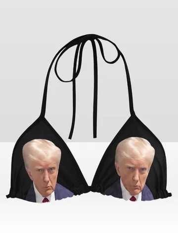 Trump Mugshot Bikini Swimsuit Top $34.97