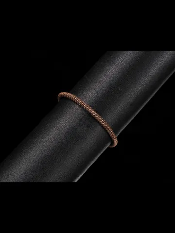 Narrow wire wrapped copper bracelet  Unique metal bangle Handmade jewelry