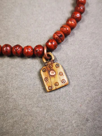 Yak Bone Carved Mantra Dot Mala Pendant,Bead Counter Clip, Prayer Bead Accessories,Gandhanra Tibetan Amulet $25.99