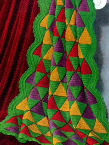 Crochet Pattern Vintage Afghan Harlequin Digital Download PDF $1.90