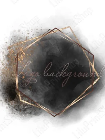 Black Watercolor logo png, Black Logo Background Png Black gold logo design Black and gold confetti logo pink logo png Black logo download $2.85
