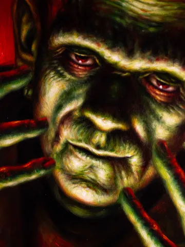 Original Oil painting Frankenstein's monster