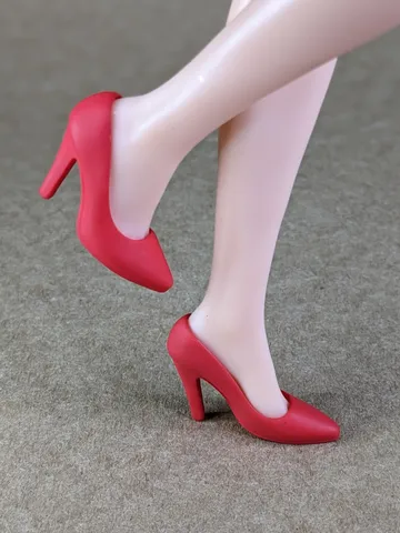 Classic red heels shoes for 30 cm fashion female dolls $25.00
