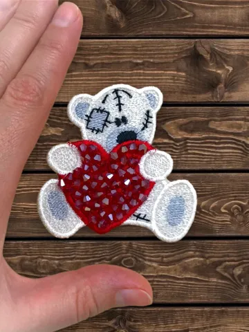 Free Standling Lace Machine Embroidery Design Teddy Bear Brooch Jewelery Embroidery Pattern FSL embroidery pattern $5.77