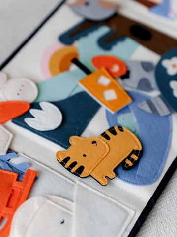 quiet book toddler travel toy felt book with forest animals montessori busy book sensory soft toy gift for 1 year old educational toy $90.00