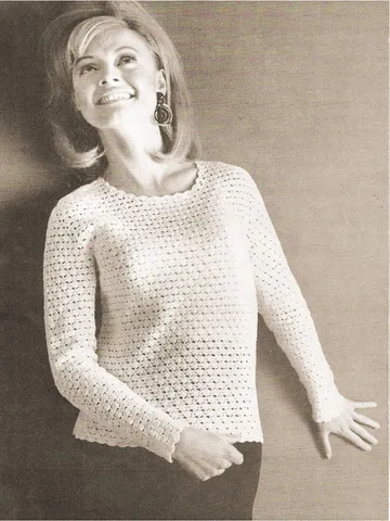 Sweater pattern, summer lace sweater, top long sleeve crochet pattern pdf instant download lace top $6.68