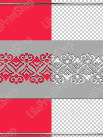 Laser cut seamless Border svg Native Stencil pattern cnc eps transparent digital instant download $3.12