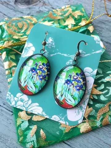 Van Gogh Irises earrings dangle $40.47