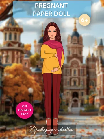 Pregnant paper doll