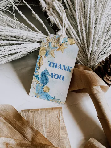 Editable Thank You tag ONEder the Sea First Birthday favor tag ; Under the Sea Party; Ocean Party Birthday Template Instant Download; SE1 $8.13