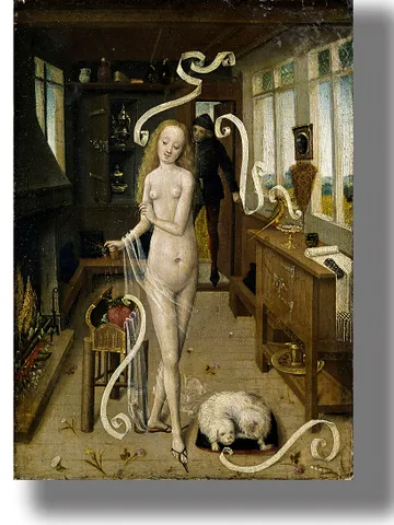The love spell. Naked woman performing a magic ritual. $21.00