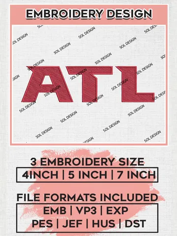 NFL Atlanta Falcons Wordmark Logo Embroidery Design Files, NFL Falcons, NFL Embroidery Designs, NFL TAtlanta Falcons Machine Embroidery Design, Digital Download $6.99