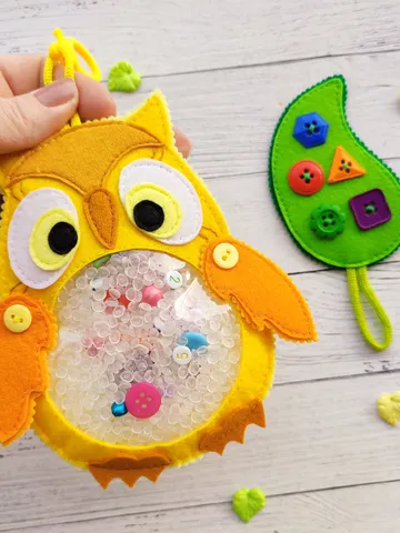 Owl I spy bag pattern & tutorial, I spy game felt pattern, Montessori travel toys, Autism sensory toys PDF, Felt Sewing pattern baby