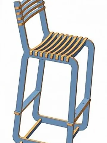 Digital Template Cnc Router Files Cnc Bar Stool Files for Wood Laser Cut Pattern $6.50