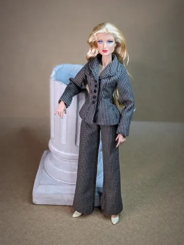 Handmade classic pantsuit for 13-inch fashion female dolls $27.00