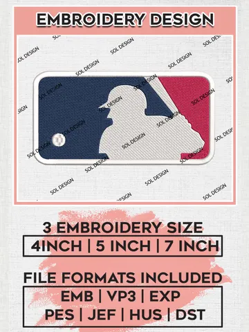 MLB Logo Embroidery Design, MLB Team Embroidery files, Baseball Team, Digital Download $6.99