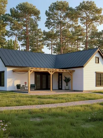 Ranch Style Cottage Plan: 3 Bed, 2 Bath, 1204 sq ft (PDF Downloadable Blueprint) $67.69