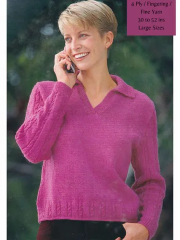 Sweater pullover knitting pattern women ladies classic simple sweater instant download $6.68