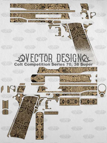 VECTOR DESIGN Colt Competition Series 70, 38 Super Aztec calendar $130.00