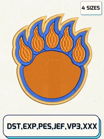 Morgan State Bears Logos Embroidery Design Files, NCAA Logos Embroidery Designs, Machine Embroidery Files, 4 Sizes