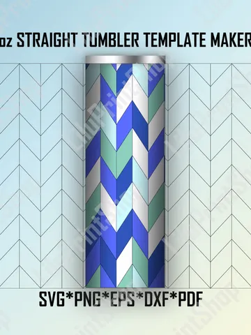 Tangram Tumbler Template svg for Makerflo 30 oz straight Skinny tumbler Tangram cut file Instant download $2.36