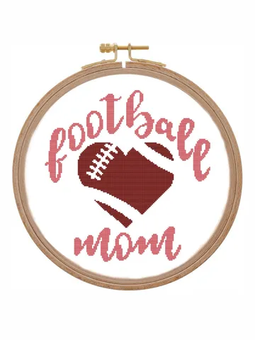 Mothers day cross stitch pattern modern Mom day cross stitch Football cross stitch counted Easy beginner cross stitch easy sport PDF $3.20
