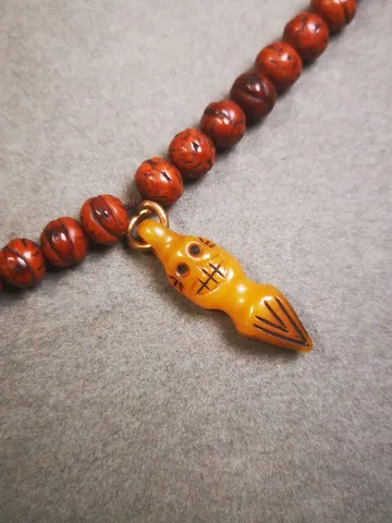 Gandhanra Tibetan Bone Carved Phurba Amulet, Ritual Implement Pendant $39.99