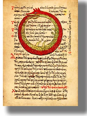 The symbol of eternity is the Ouroboros Serpent, devouring its own tail $21.00