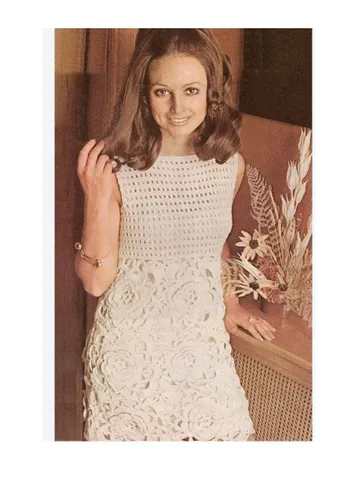 Dress crochet pattern, mini dress crochet, simple summer dress women pattern pdf instant download $6.68