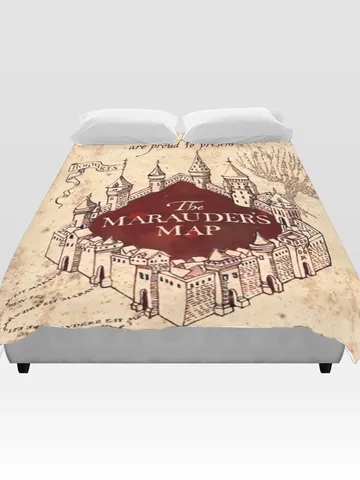 Marauders Map Harry Potter Duvet Cover $120.00