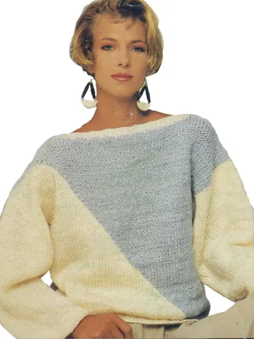 Vintage Knitting Pattern 241 Slash Necked Sweater Pullover Women $2.50